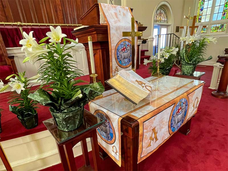 The Alter on Easter Sunday 2023